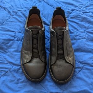 Zegna Black Deerskin sneakers